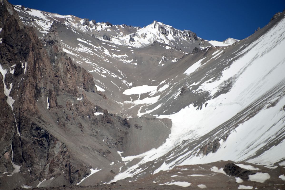 20 Aconcagua Climbing Route To Camp 1, The Ameghino Traverse and Camp 2 From The Relinchos Valley Between Casa de Piedra And Plaza Argentina Base Camp